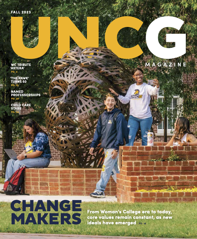 UNCG Magazine's fall 2023 cover
